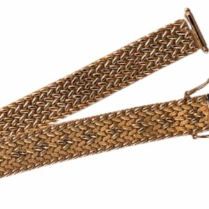 Bracelet polonais réversible fleur brillant