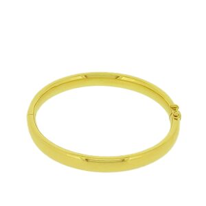 Jonc creux ou fort d'or section ovale 8 mm