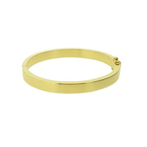 Jonc rectangle fort d'or 7 mm