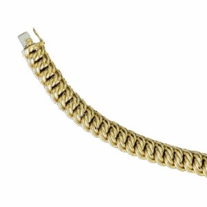 Collier ou bracelet maille gourmette américaine