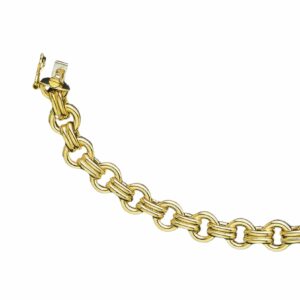 Collier ou bracelet maille ronde et 2 mailles ovales