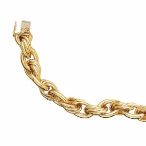 Collier ou bracelet maille forçat 1+3