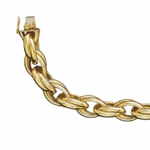 Collier ou bracelet maille forçat double