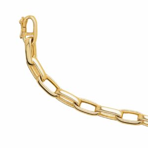 Collier ou bracelet maille figaro fil ovale plat