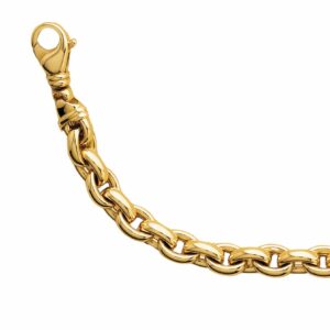 Collier ou bracelet maille forçat fil ovale