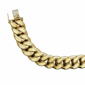 Collier ou bracelet maille gourmette estampée 4 faces