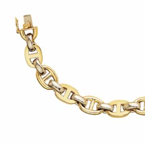 Collier ou bracelet maille marine fil carré et rond avec intercalaire