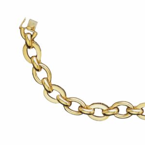 Collier ou bracelet maille ovale fil rond et carré