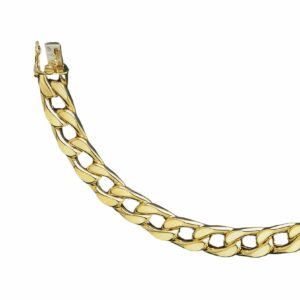 Collier ou bracelet maille cheval estampée 4 faces