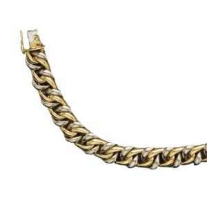 Collier ou bracelet maille gourmette alternée