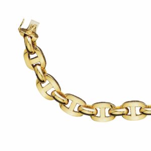 Collier ou bracelet maille marine cambrée fil carré