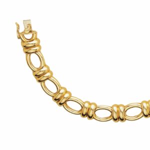 Bracelet maille double demi-jonc
