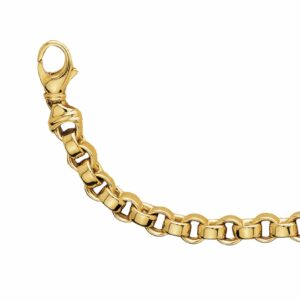 Collier ou bracelet maille jaseron fil plat