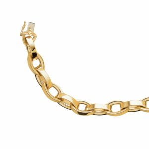 Collier ou bracelet maille ogive fil plat