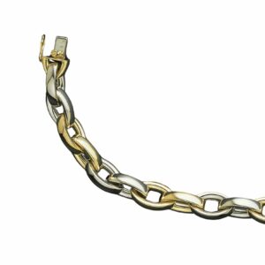 Collier ou bracelet maille ogive fil bombé