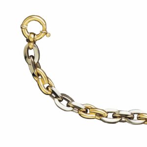 Collier ou bracelet maille fer-à-cheval et maille carrée