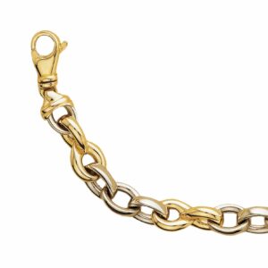 Collier ou bracelet maille goutte d'eau et ovale