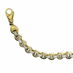 Collier ou bracelet maille feston 1/2 jonc