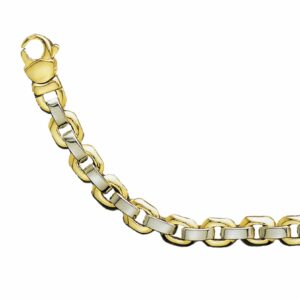 Collier ou bracelet maille alvéole ovale