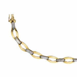 Collier ou bracelet maille navette massive repercée