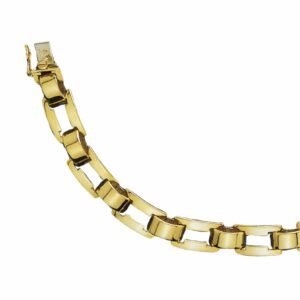 Collier ou bracelet maille rectangle ajourée