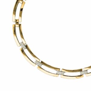 Collier maille rectangle allongée