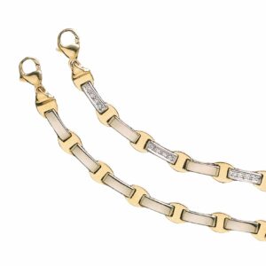 Bracelet maille bouton ronde
