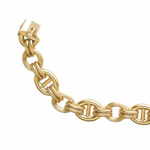 Collier ou bracelet maille marine alternée filée