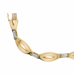 Collier ou bracelet maille cyclope avec collet ovale