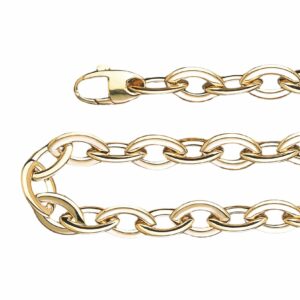 Collier ou bracelet maille ogive fil estampé