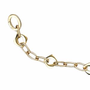 Bracelet maille ovale fil rond motif losange
