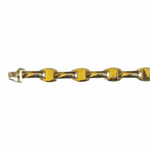 Bracelet maille massive ovalisée