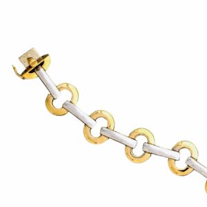 Bracelet maille massive oblongue fil rectangle