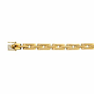 Bracelet maille grain de riz navette 3 rangs