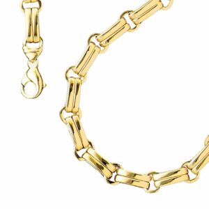 Collier ou bracelet maille ovale double maillée