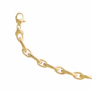 Collier ou bracelet maille ovale avec intercalaire navette