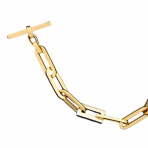 Collier ou bracelet maille trombone fil plat et maille carrée