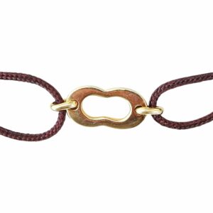 Bracelet cordon motif huit or jaune