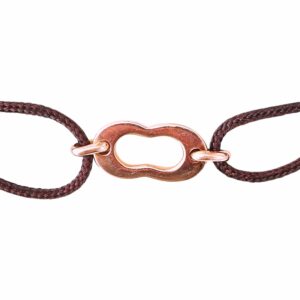 Bracelet cordon motif huit or rose