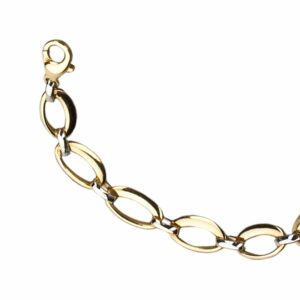 Collier ou bracelet maille ovalisée estampée