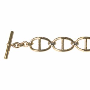 Collier ou bracelet grande maille ovale fil rond avec barrette