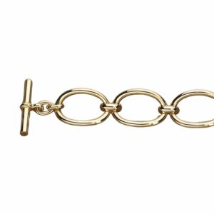Bracelet grande maille ovale incurvée