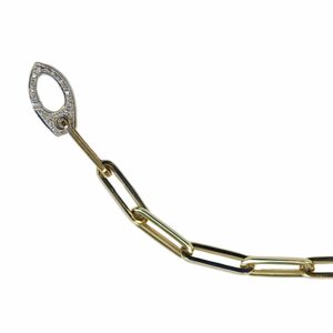 Collier ou bracelet maille trombone fil carré menotte