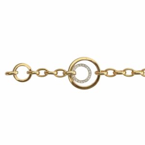 Collier ou bracelet maille forçat fil ovale et motif soleil