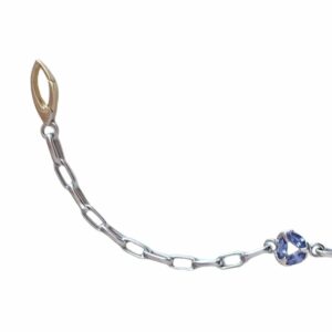 Bracelet maille trombone fil ovale