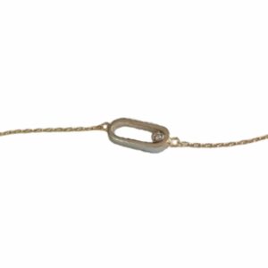 Bracelet chaînette et motif boucle ovale 1