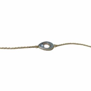 Bracelet chaînette et motif goutte d'eau 2