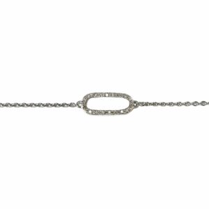 Bracelet chaînette et motif boucle ovale 2