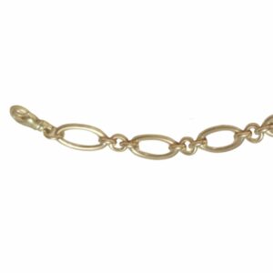 Collier ou bracelet grande maille ovale alternée