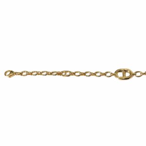 Collier ou bracelet maille ovale fil rond et 3 motifs marins